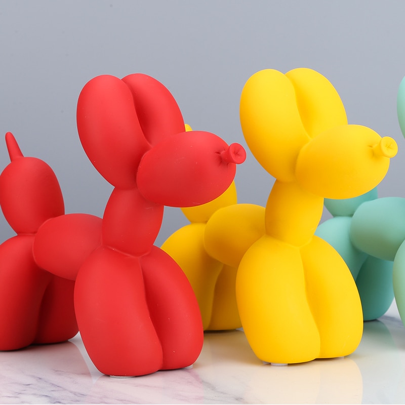 Nordic Resin Balloon Dog Figurine
