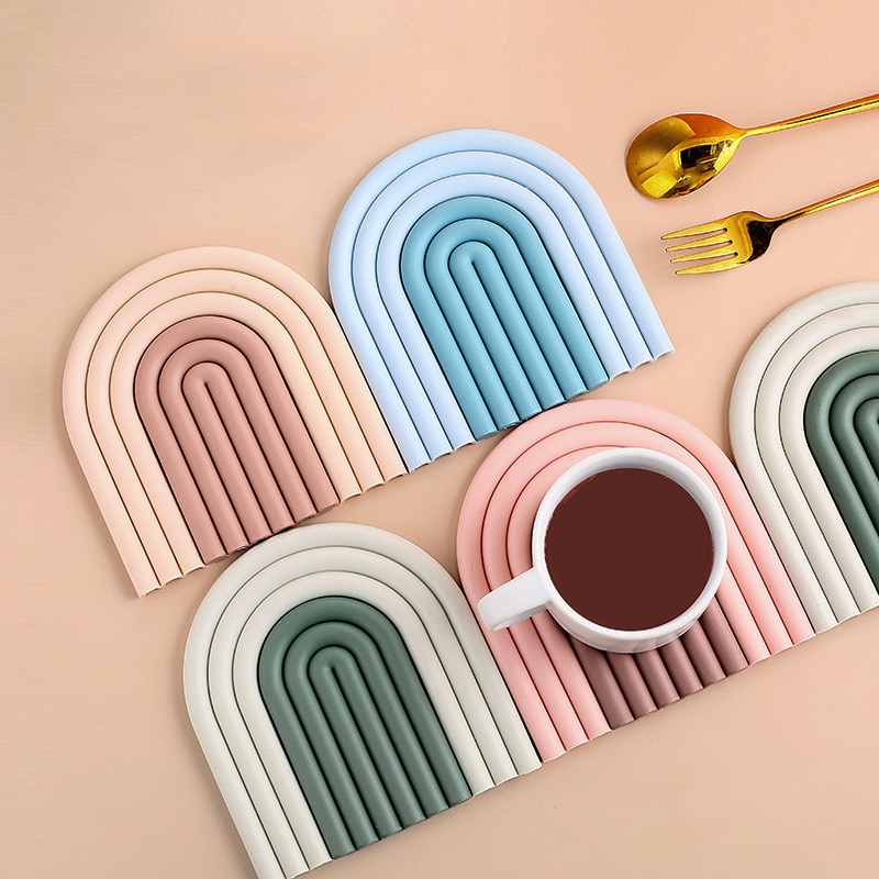 Nordic Silicone Rainbow Coaster (2 pcs)