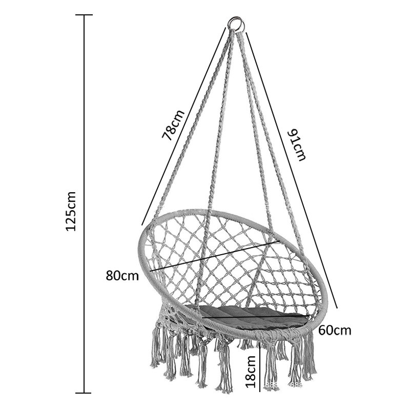 Nordic Style Hammock Chair Macrame Swing
