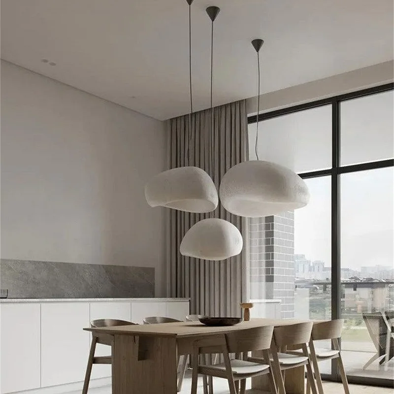 Nordic Wabi Sabi Pendant Lamps Dining Room Lighting Modern Living Room Bedroom LED Ceiling Chandelier Loft Lustre