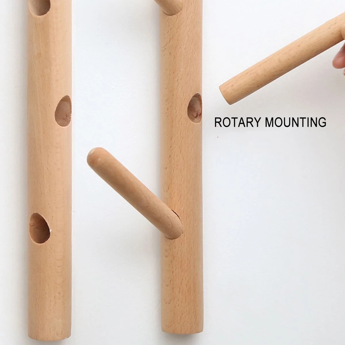 Nordic Wall Wooden Coat Rack