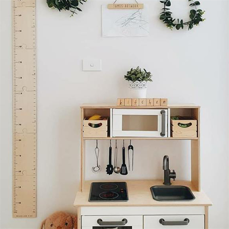Nordic Wooden Ruler Height Chart