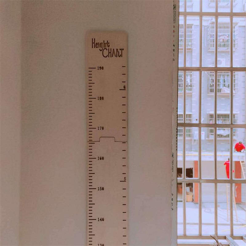 Nordic Wooden Ruler Height Chart