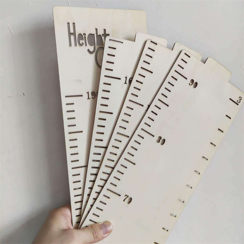 Nordic Wooden Ruler Height Chart