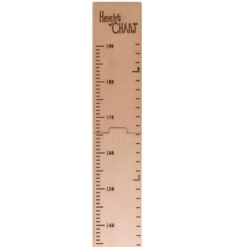 Nordic Wooden Ruler Height Chart