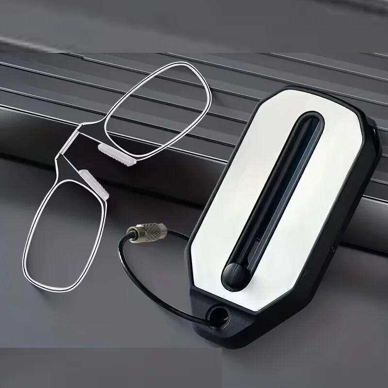 Nose Clip-on Reading Glasses Folding Legless Ultralight Keychain Glasses Men Women Mini Portable Presbyopic Glasses