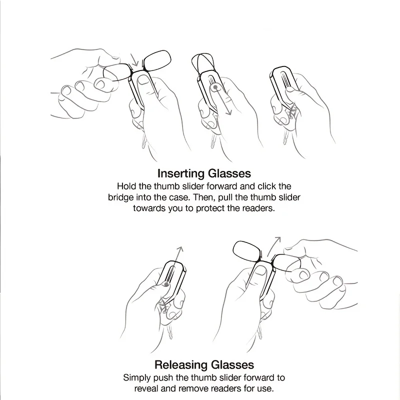 Nose Clip-on Reading Glasses Folding Legless Ultralight Keychain Glasses Men Women Mini Portable Presbyopic Glasses