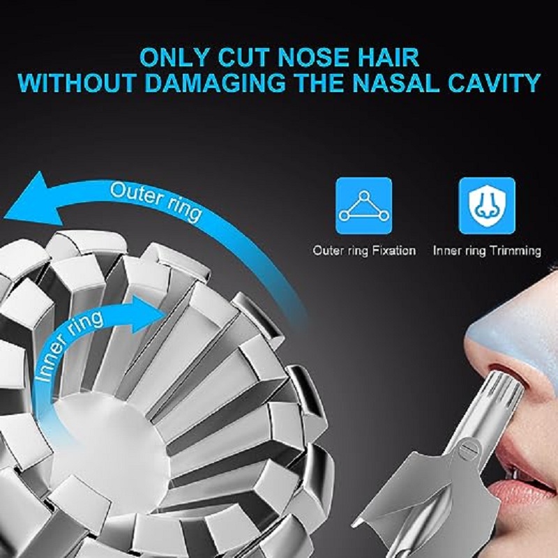 Nose Hair Trimmer for Men Stainless Steel Manual Shaver Suitable For Nose Hair Razor Washable Portable Nose Hair Trimmer Nose Hair Trimmer for Men Stainless Steel Manual Shaver Suitable For Nose Hair Razor Washable Portable Nose Hair Trimmer
