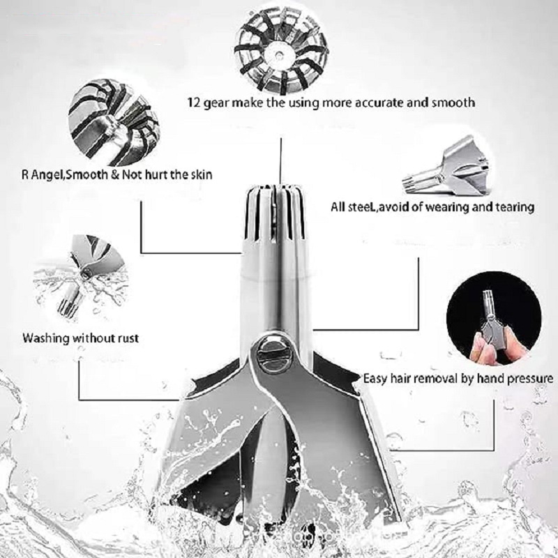 Nose Hair Trimmer for Men Stainless Steel Manual Shaver Suitable For Nose Hair Razor Washable Portable Nose Hair Trimmer Nose Hair Trimmer for Men Stainless Steel Manual Shaver Suitable For Nose Hair Razor Washable Portable Nose Hair Trimmer