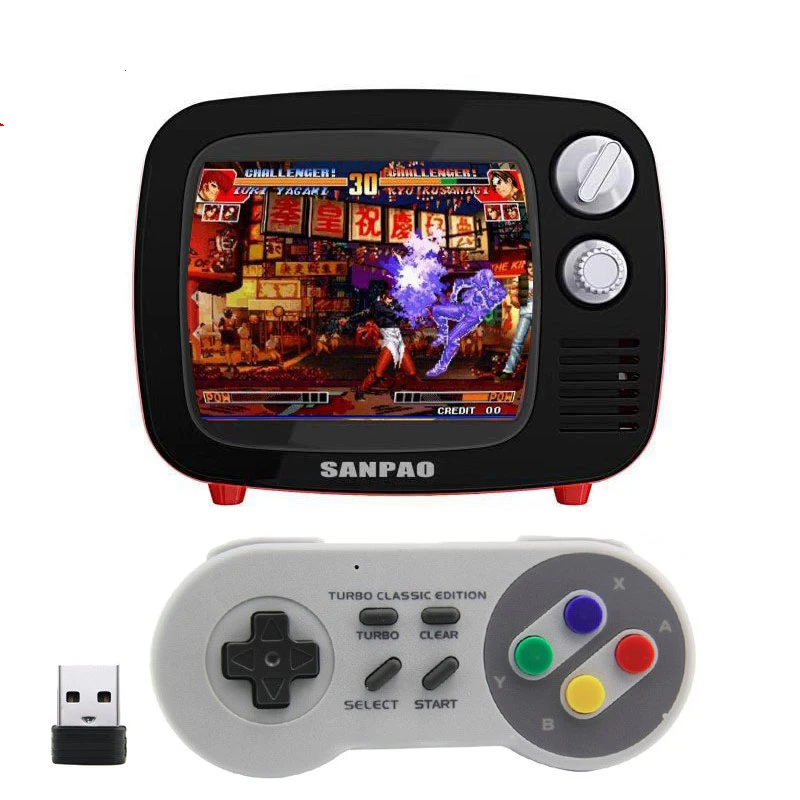 Nostalgic 3.5-inch TV Mini Portable TV Three-Shot Retro TV Android Game Console TV
