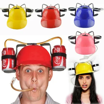 Novelty Lazy Beer Drinking Helmet Novelty Lazy Beer Drinking Helmet