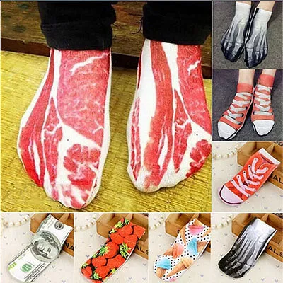 Novelty Socks Funny 3D Art Designs Novelty Socks Funny 3D Art Designs