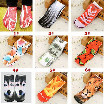 Novelty Socks Funny 3D Art Designs Novelty Socks Funny 3D Art Designs