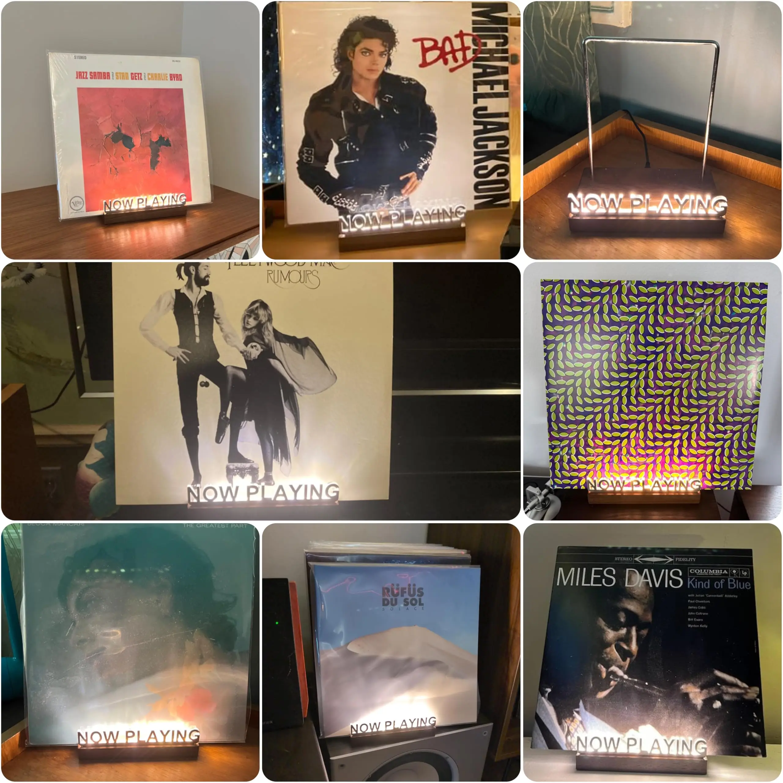 Now playing Vinyl Record Holder Light Up Vinyl Record Display Stand with Fingerprint-Proof Acrylic Albums, Warm White Now playing Vinyl Record Holder Light Up Vinyl Record Display Stand with Fingerprint-Proof Acrylic Albums, Warm White