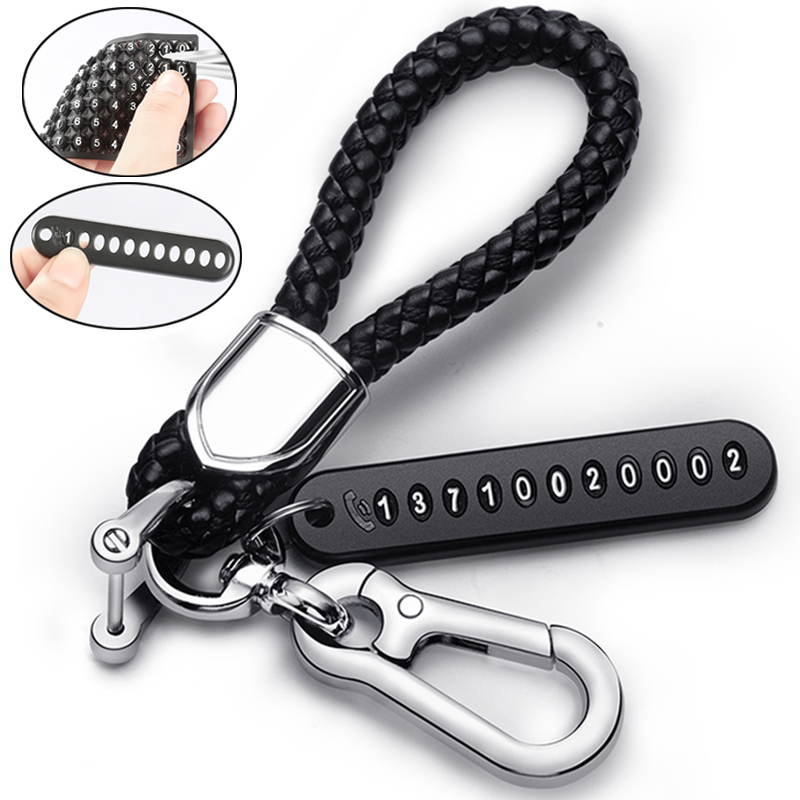 Number Card Anti Lost Keychain
