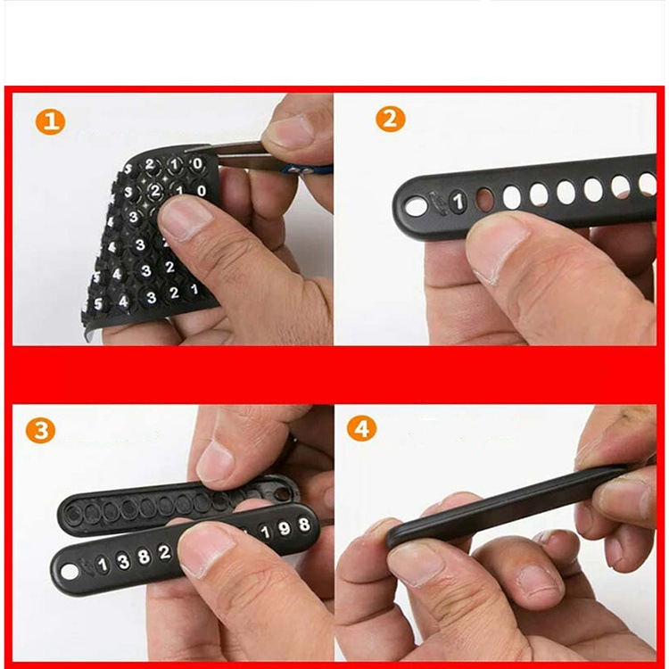 Number Card Anti Lost Keychain