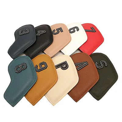 Numbered Leather Golf Club Covers (10 pcs)