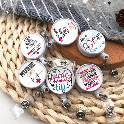 Nurse Badge Holder Retractable ID Clip