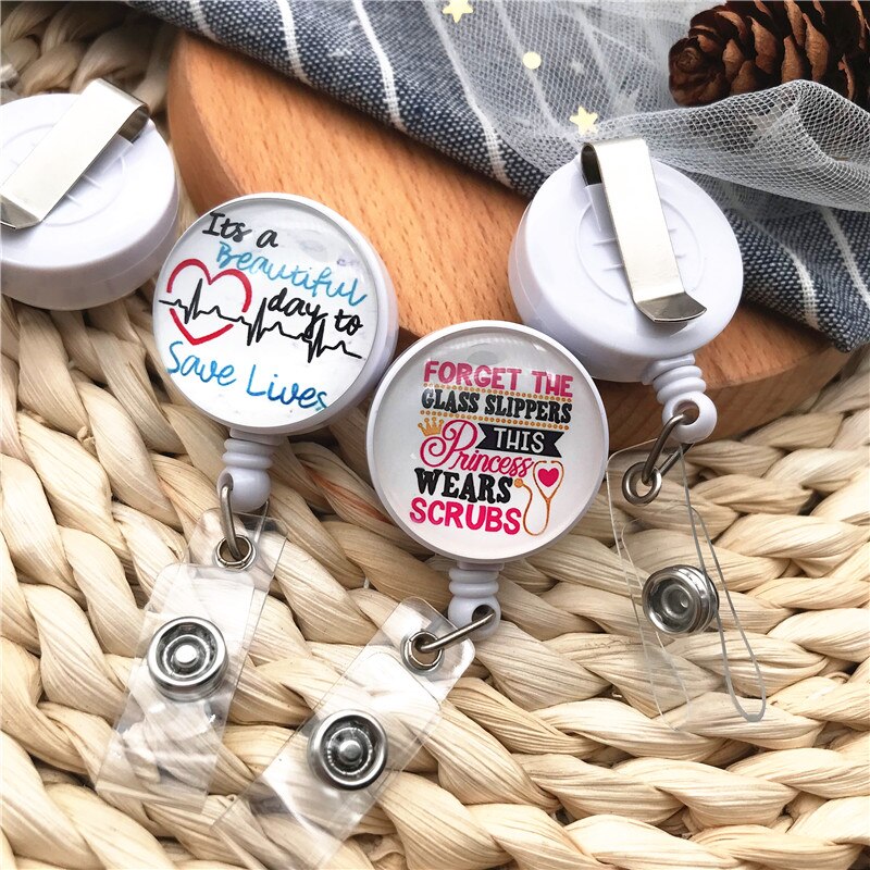 Nurse Badge Holder Retractable ID Clip
