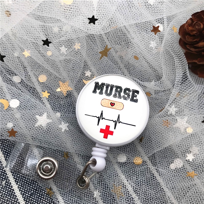 Nurse Badge Holder Retractable ID Clip