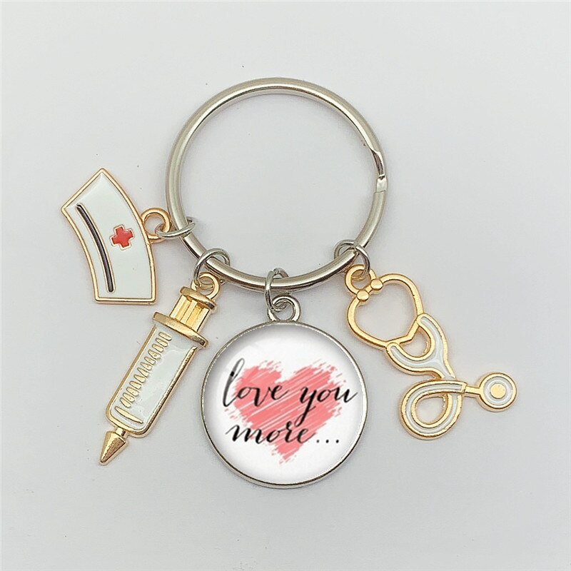 Nurse Keychain with Medical Icon Charms Nurse Keychain with Medical Icon Charms