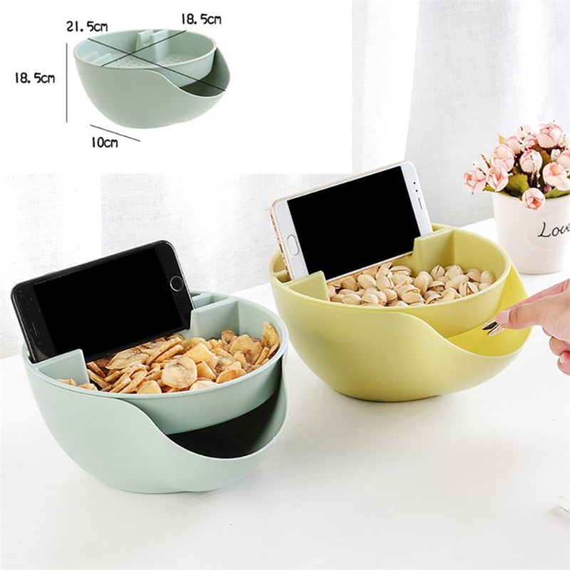 Nut Storage Bowl With Cell Phone Holder Gap Nut Storage Bowl With Cell Phone Holder Gap