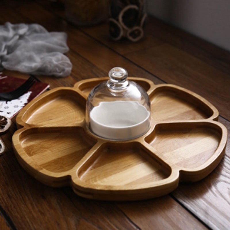 Nuts Plate Flower-Shaped Serving Tray