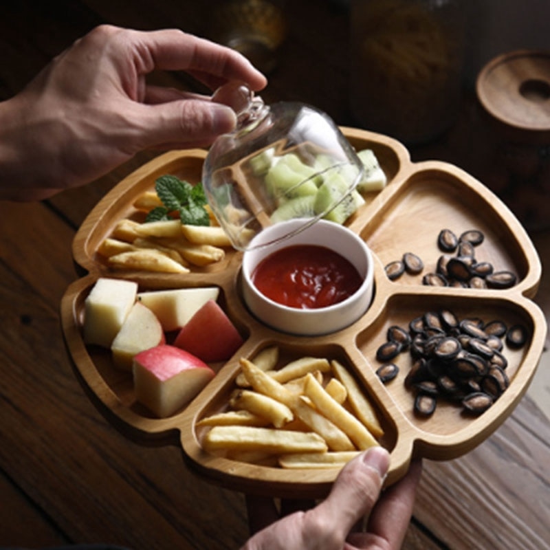 Nuts Plate Flower-Shaped Serving Tray