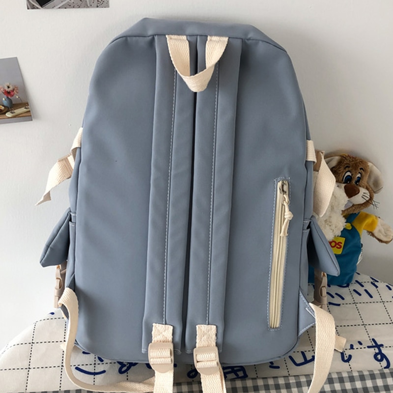 Nylon Backpack for Women with Mesh Pockets Nylon Backpack for Women with Mesh Pockets
