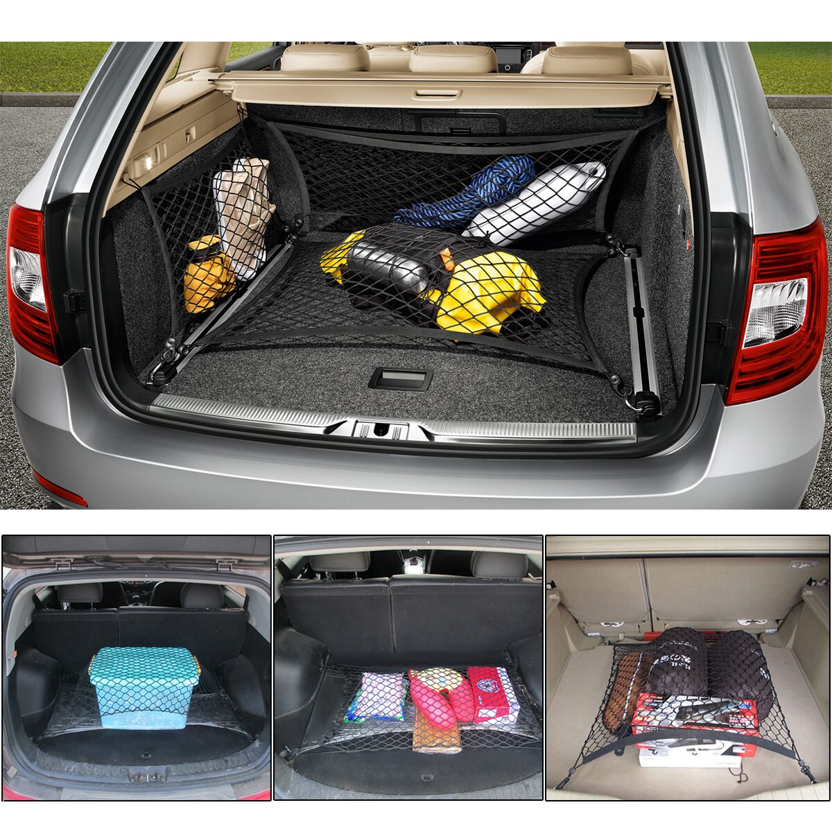 Nylon Car Boot Net with 4 Hooks Nylon Car Boot Net with 4 Hooks