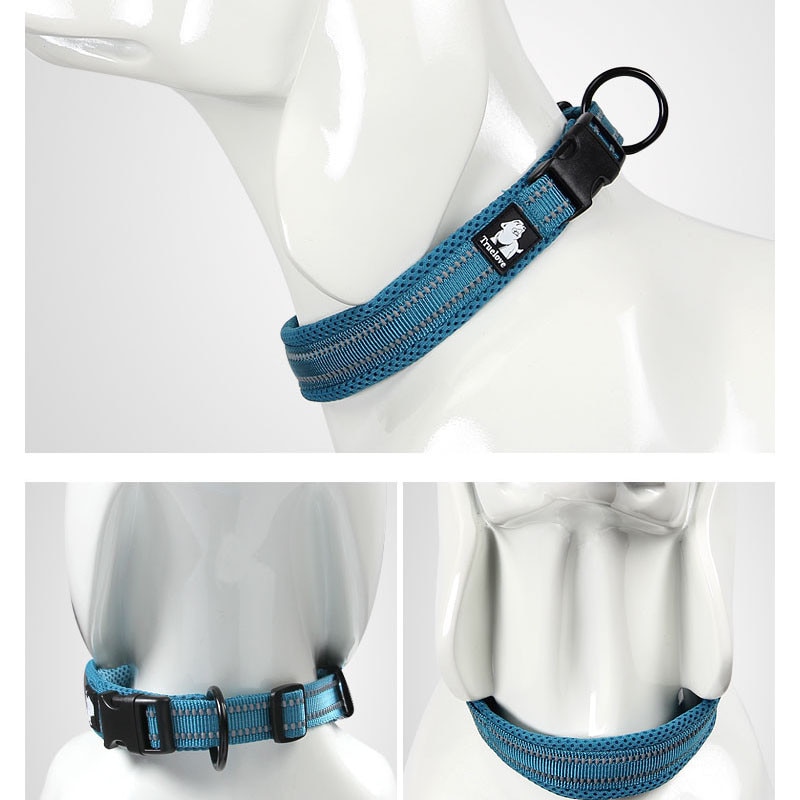 Nylon Dog Collar With Mesh Padding Nylon Dog Collar With Mesh Padding
