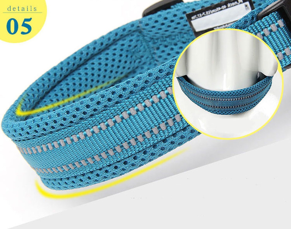 Nylon Dog Collar With Mesh Padding Nylon Dog Collar With Mesh Padding