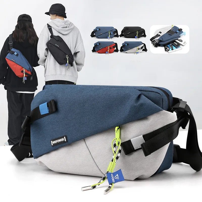 Nylon Panelled Waist Pack Unisex Chest Pack Casual Outdoor Travel Crossbody Bag Men Wasit Belt Bags Nylon Panelled Waist Pack Unisex Chest Pack Casual Outdoor Travel Crossbody Bag Men Wasit Belt Bags