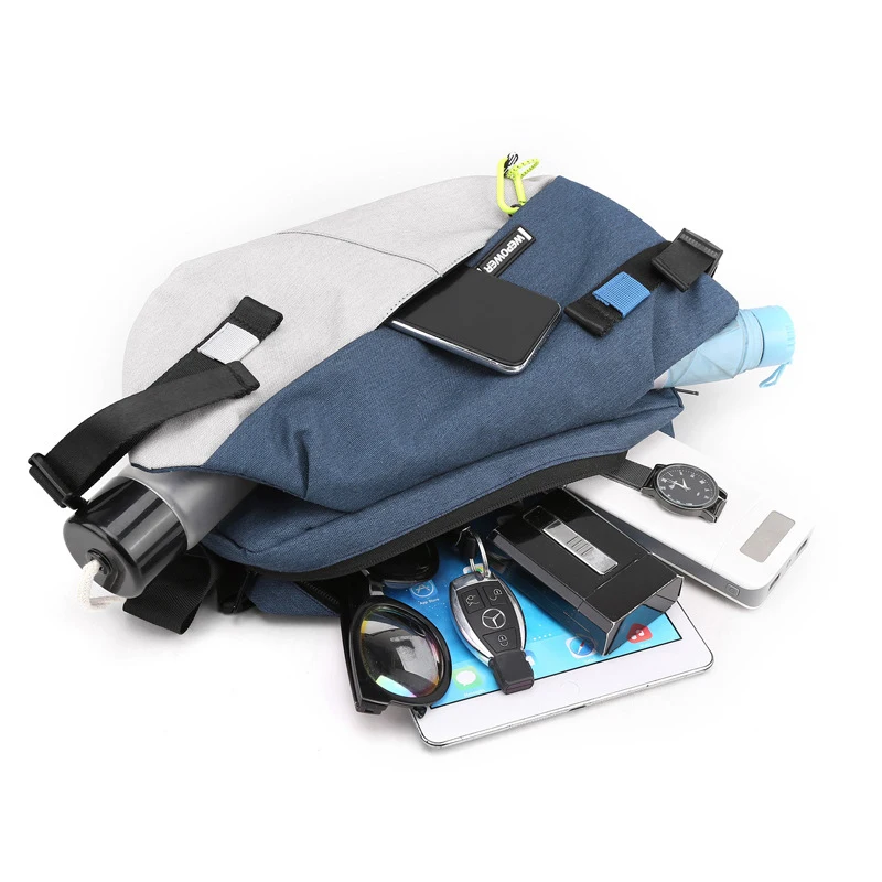 Nylon Panelled Waist Pack Unisex Chest Pack Casual Outdoor Travel Crossbody Bag Men Wasit Belt Bags