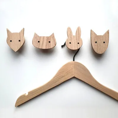Oakwood Woodland Kids Wall Hangers (4 pcs)