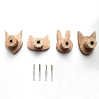 Oakwood Woodland Kids Wall Hangers (4 pcs)