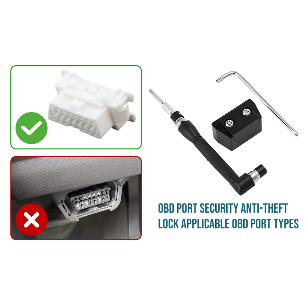OBD 2 Port Security Anti-theft Lock Kit For 1996-Up Vehicles Block Access To OBD Connector Auto Anti Theft Accessories OBD 2 Port Security Anti-theft Lock Kit For 1996-Up Vehicles Block Access To OBD Connector Auto Anti Theft Accessories