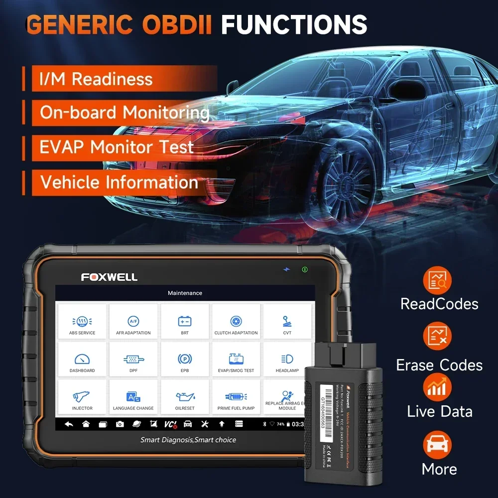 OBD2 Bluetooth Car Diagnostic Tools Professional All System Oil Reset A/F Adjust 24 Reset OBD 2 Automotive Scanner OBD2 Bluetooth Car Diagnostic Tools Professional All System Oil Reset A/F Adjust 24 Reset OBD 2 Automotive Scanner