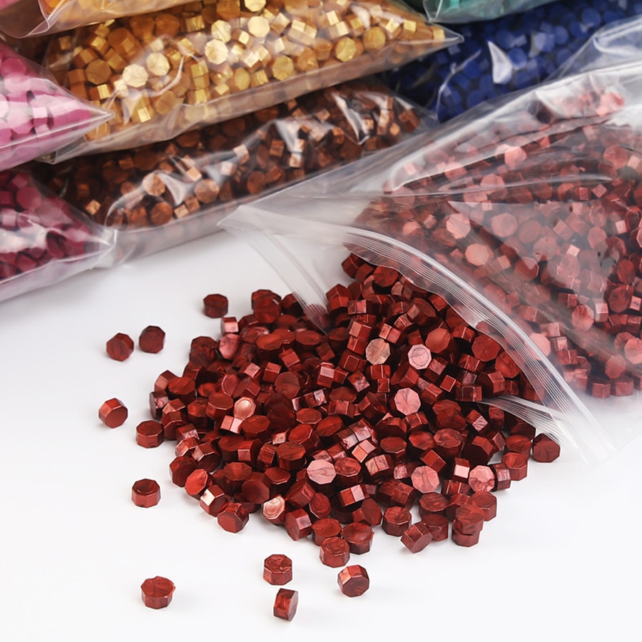 Octagon Sealing Wax Beads (100 pcs)