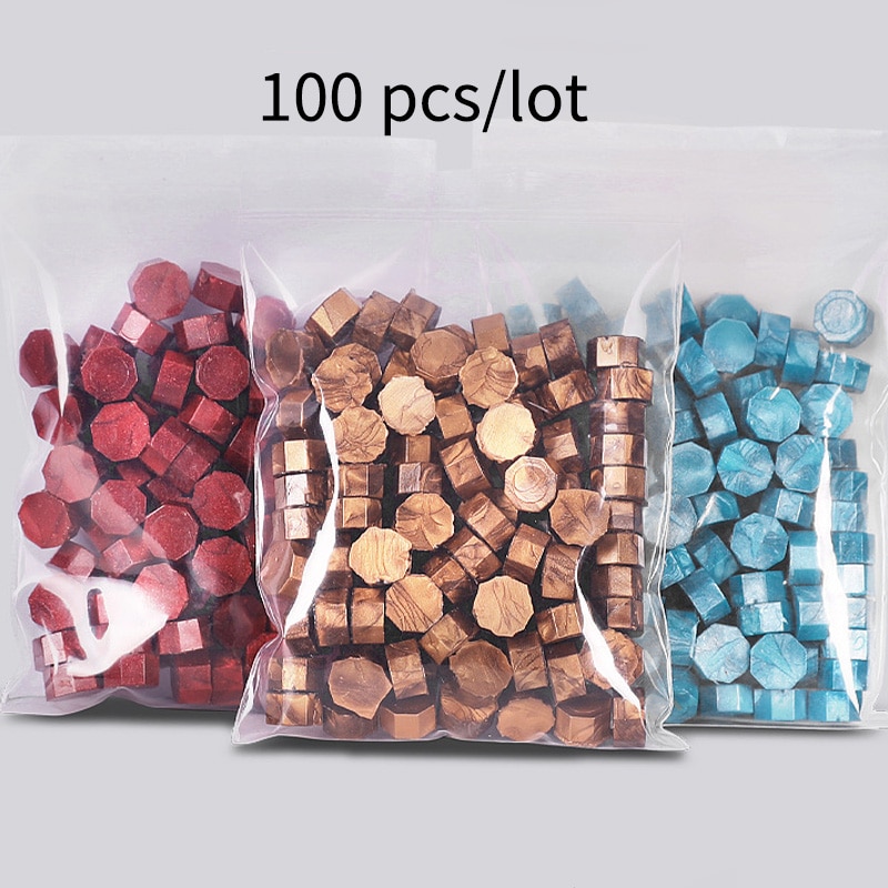 Octagon Sealing Wax Beads (100 pcs)