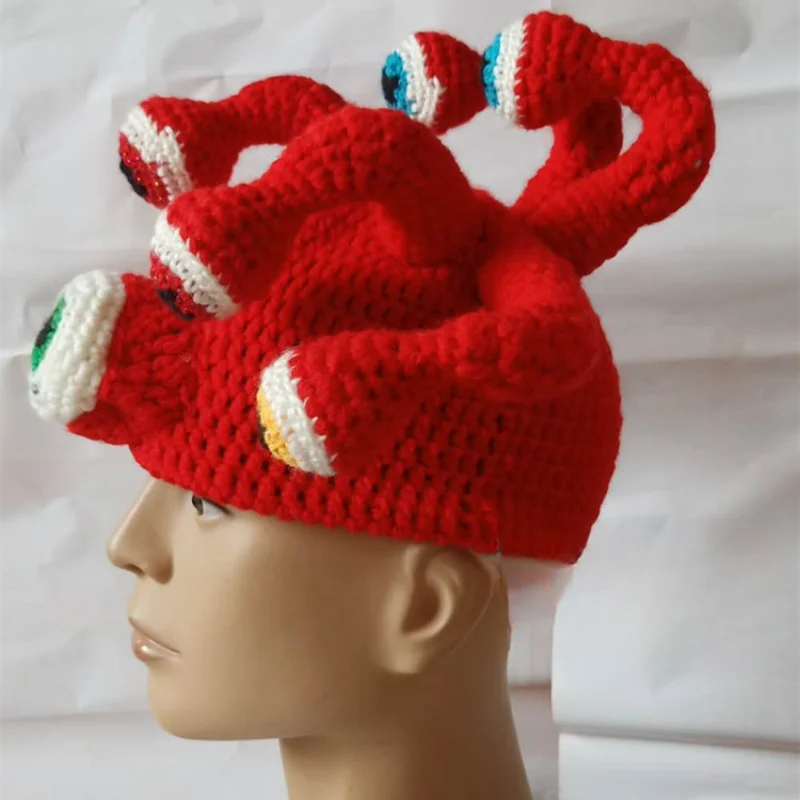 Octopus Eyes Amazon Autumn and Winter Foreign Trade Creative Halloween Handmade Hats Alternative Wool Hats Octopus Eyes Amazon Autumn and Winter Foreign Trade Creative Halloween Handmade Hats Alternative Wool Hats