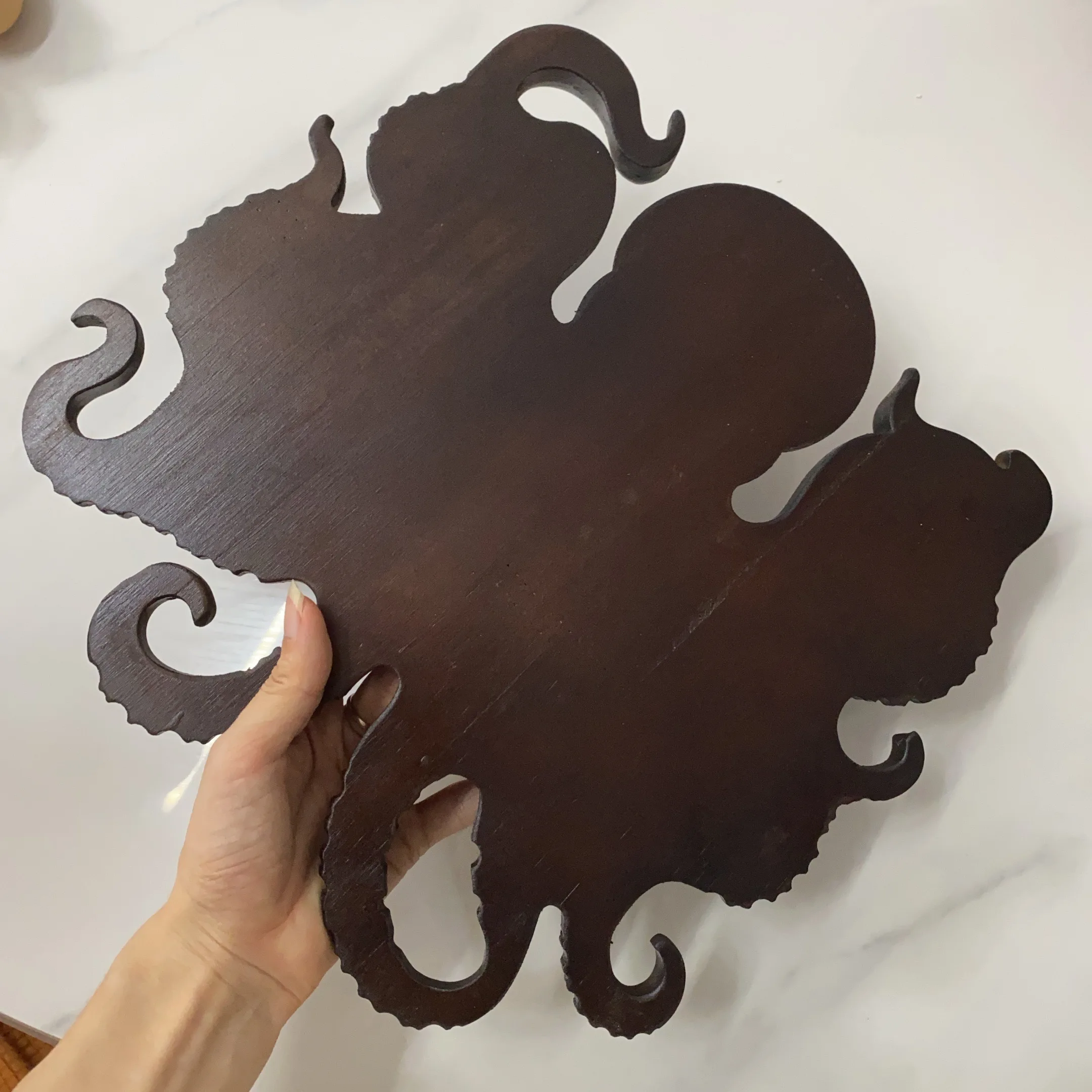 Octopus Food Tray Wooden Fruit Serving Pan Cheese Platter Dessert Storge Bowl Partition Food Classification Decorative Octopus Food Tray Wooden Fruit Serving Pan Cheese Platter Dessert Storge Bowl Partition Food Classification Decorative