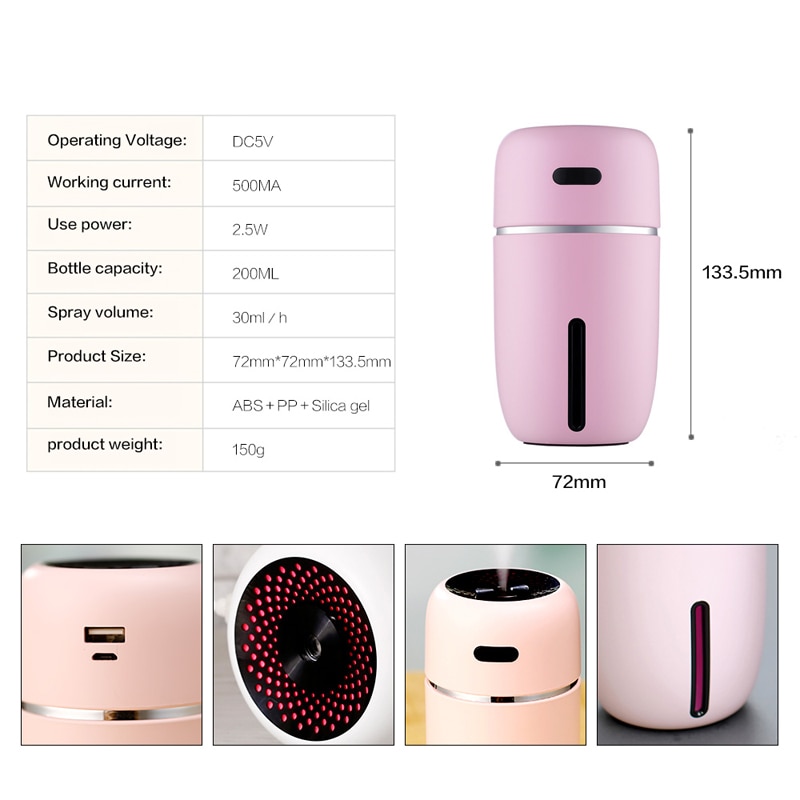 Oil Diffuser Portable LED Humidifier Oil Diffuser Portable LED Humidifier