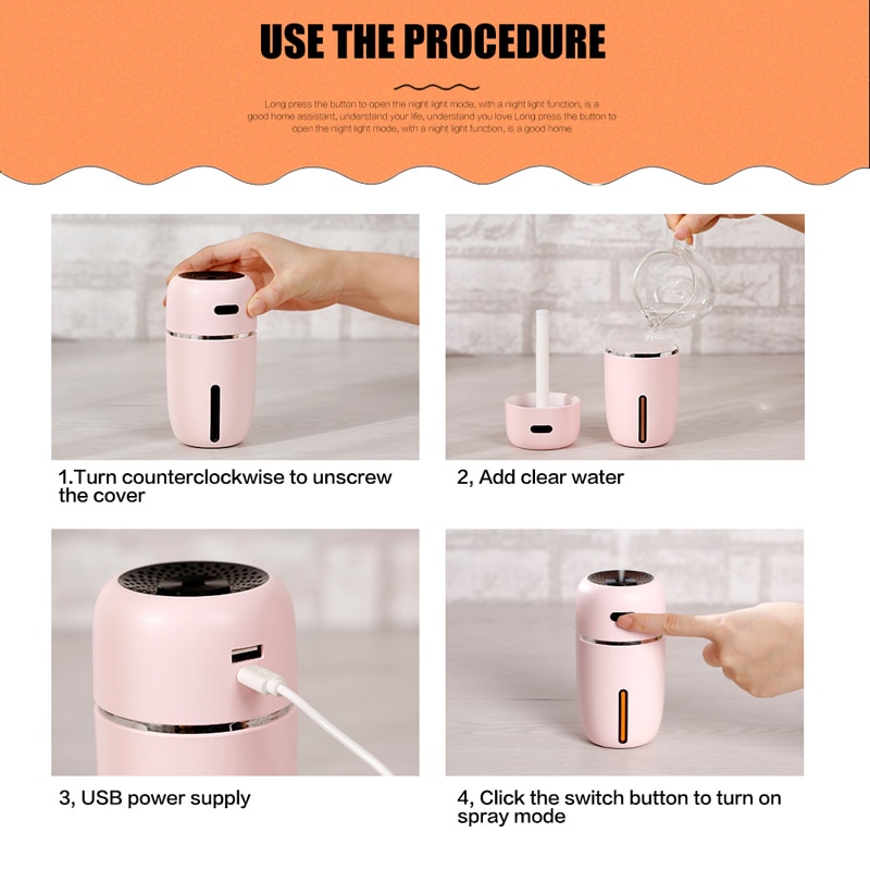 Oil Diffuser Portable LED Humidifier Oil Diffuser Portable LED Humidifier