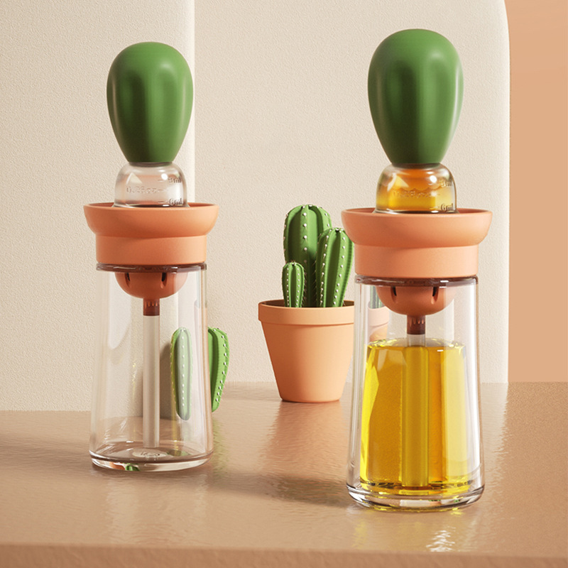 Oil Dispenser Bottle with Silicone Brush