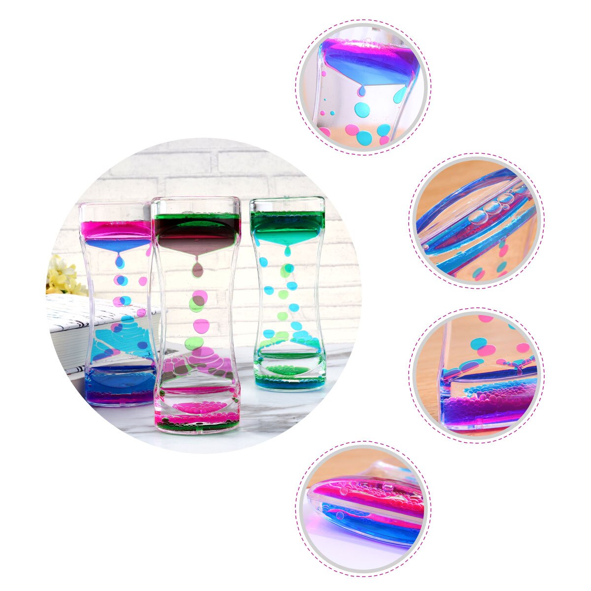 Oil Hourglass Minute Timers (3pcs)