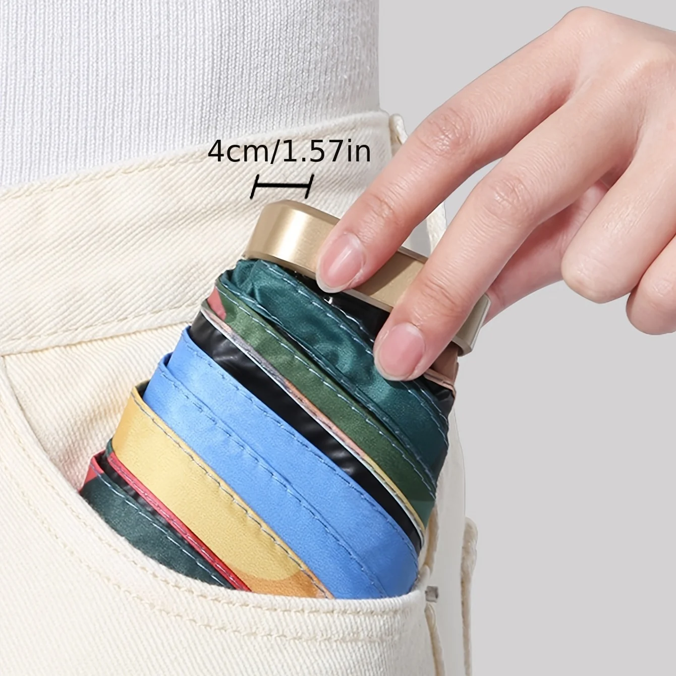 Oil Painting Style Small Umbrella for Handbag