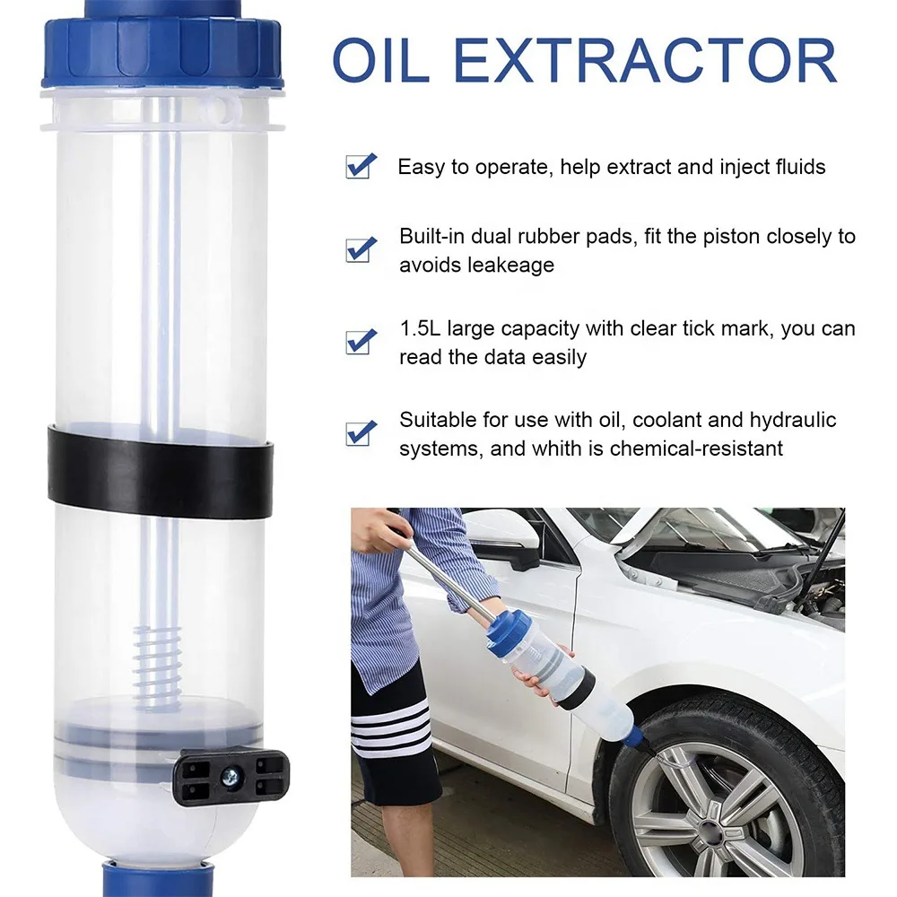 Oil Syringe Pump Syringe Liquid Extractor Pump Automobile Fuel Transfer 1500Ml Large Capacity For Brake Fluid Engine Oil Syringe Pump Syringe Liquid Extractor Pump Automobile Fuel Transfer 1500Ml Large Capacity For Brake Fluid Engine
