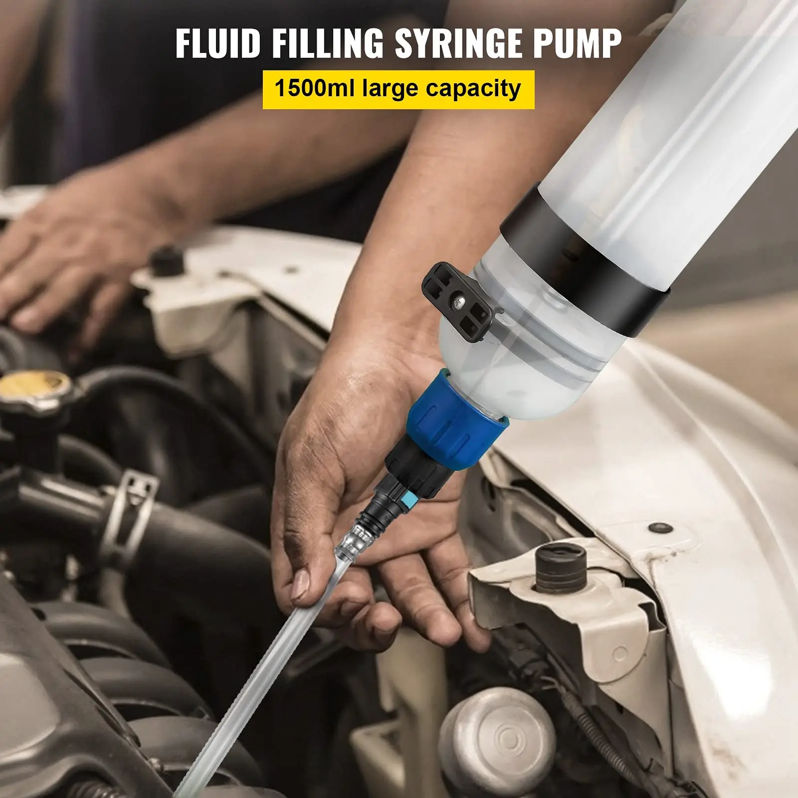 Oil Syringe Pump Syringe Liquid Extractor Pump Automobile Fuel Transfer 1500Ml Large Capacity For Brake Fluid Engine Oil Syringe Pump Syringe Liquid Extractor Pump Automobile Fuel Transfer 1500Ml Large Capacity For Brake Fluid Engine