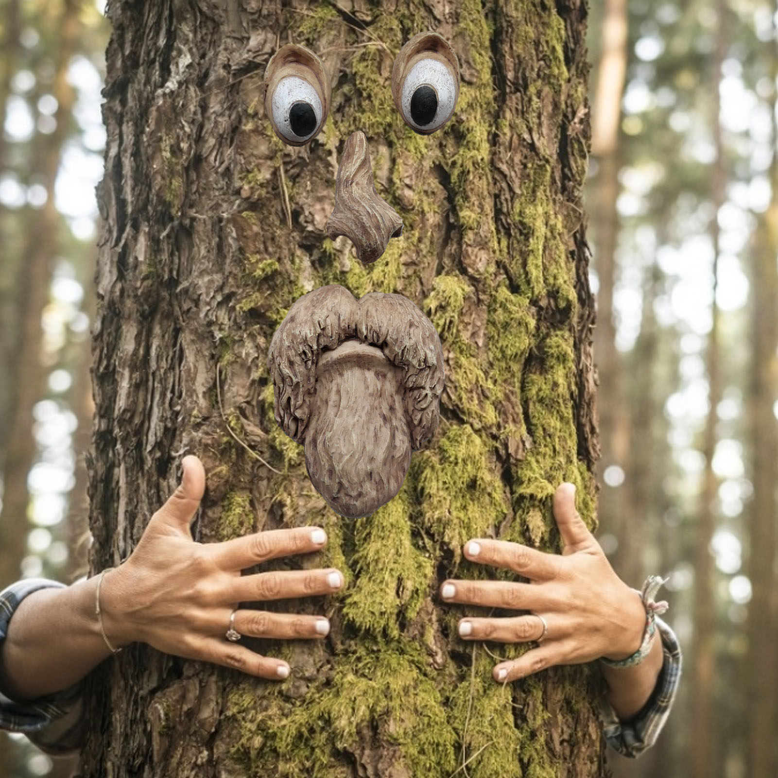 Old Man Tree Face Tree Trunk Decoration